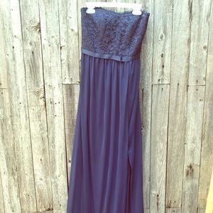 strapless bridesmaid dress
